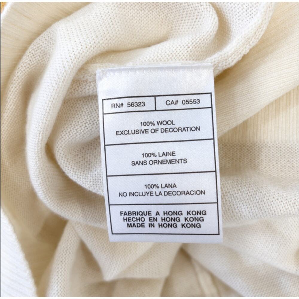 Nike Golf Womens Ivory Wool Long Sleeve Turtleneck Vintage Sweater NWT MED - Picture 2 of 3